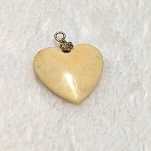 Vintage 70's Bone Heart Pendant